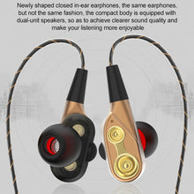 Load image into Gallery viewer, D12 1.2m Wired In Ear 3.5mm Interface Stereo Wire-Controlled HIFI Earphones Dual-motion Loop Running Game Music Headset With Packaging, D12 With Packaging (Black)