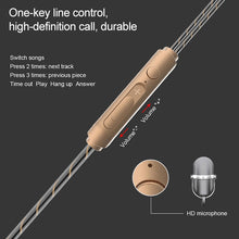 Load image into Gallery viewer, D12 1.2m Wired In Ear 3.5mm Interface Stereo Wire-Controlled HIFI Earphones Dual-motion Loop Running Game Music Headset With Packaging, D12 With Packaging (Black)