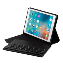 Load image into Gallery viewer, FT-1038E Detachable Bluetooth 3.0 Aluminum Alloy Keyboard + Lambskin Texture Leather Tablet Case for iPad Air / Air 2 / iPad Pro 9.7 inch, with Pen Slot / Water Repellent / Three-gear Angle Adjustment / Magnetic / Sleep Function