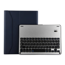 Load image into Gallery viewer, FT-1038E Detachable Bluetooth 3.0 Aluminum Alloy Keyboard + Lambskin Texture Leather Tablet Case for iPad Air / Air 2 / iPad Pro 9.7 inch, with Pen Slot / Water Repellent / Three-gear Angle Adjustment / Magnetic / Sleep Function