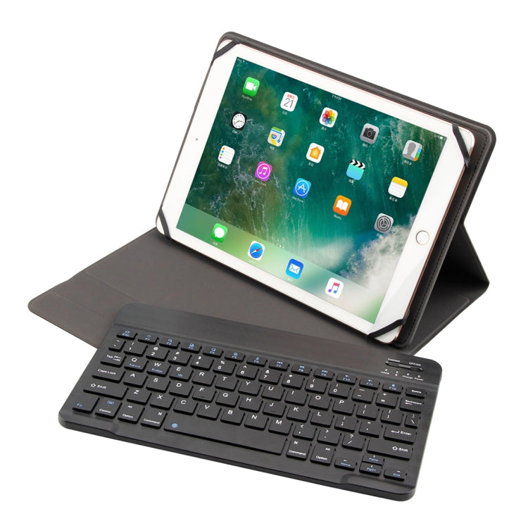 TY-1031 Universal Bluetooth 3.0 ABS Brushed Texture Keyboard + Leather Tablet Case for iOS, Windows, Android Tablet PC Between 9-10.5 inch