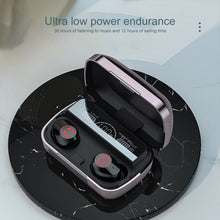Load image into Gallery viewer, M23 Little Devil Pattern Intelligent Noise Reduction Touch Bluetooth Earphone with Three-screen Battery Display &amp; Mirror Charging Box, Support HD Call &amp; Siri