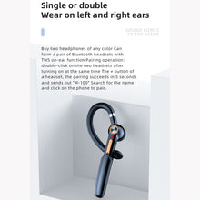 Load image into Gallery viewer, ME-100 TWS Business Rotating Universal True Stereo 5.0 Version Hanging Ear In-Ear Bluetooth Headset