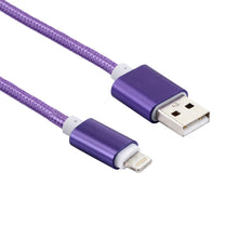 Load image into Gallery viewer, 2m Woven Style Metal Head 84 Cores 8 Pin to USB 2.0 Data / Charger Cable