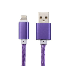 Load image into Gallery viewer, 2m Woven Style Metal Head 84 Cores 8 Pin to USB 2.0 Data / Charger Cable