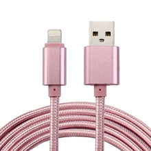 Load image into Gallery viewer, 2m Woven Style Metal Head 84 Cores 8 Pin to USB 2.0 Data / Charger Cable