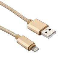 Load image into Gallery viewer, 1m Woven Style Metal Head 84 Cores 8 Pin to USB 2.0 Data / Charger Cable