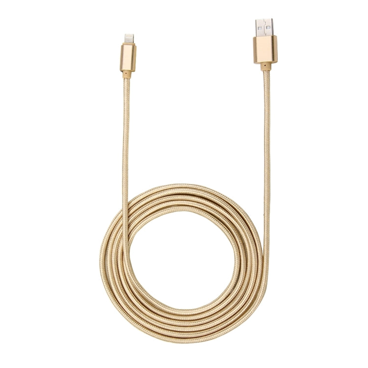 1m Woven Style Metal Head 84 Cores 8 Pin to USB 2.0 Data / Charger Cable