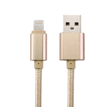 Load image into Gallery viewer, 1m Woven Style Metal Head 84 Cores 8 Pin to USB 2.0 Data / Charger Cable