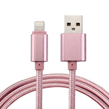 Load image into Gallery viewer, 1m Woven Style Metal Head 84 Cores 8 Pin to USB 2.0 Data / Charger Cable