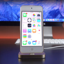 Load image into Gallery viewer, 8 Pin Stouch Aluminum Desktop Station Dock Charger for iPhone