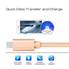 Load image into Gallery viewer, 3A Woven Style Metal Head 8 Pin to USB Charge Data Cable, Cable Length: 1m
