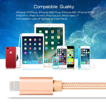 Load image into Gallery viewer, 3A Woven Style Metal Head 8 Pin to USB Charge Data Cable, Cable Length: 1m