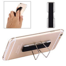 Load image into Gallery viewer, 2 in 1 Adjustable Universal Mini Adhesive Holder Stand + Slim Finger Grip, Size: 7.3 x 2.2 x 0.3 cm