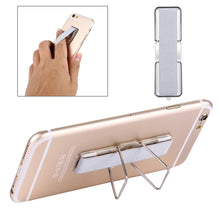 Load image into Gallery viewer, 2 in 1 Adjustable Universal Mini Adhesive Holder Stand + Slim Finger Grip, Size: 7.3 x 2.2 x 0.3 cm