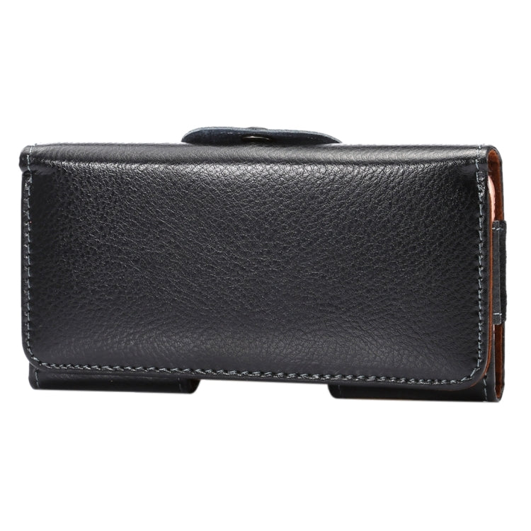 4.8 inch Litchi Texture Vertical Flip Thwartwise Genuine Leather Case / Waist Bag with Rotatable Back Splint for iPhone 7 & 6s & 6, Galaxy S4, Xiaomi Redmi 3 & 3X, etc