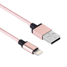Load image into Gallery viewer, 1m Woven Style Metal Head 58 Cores 8 Pin to USB 2.0 Data / Charger Cable