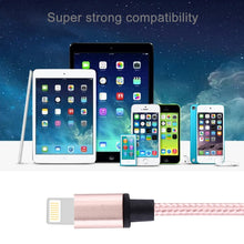 Load image into Gallery viewer, 1m Woven Style Metal Head 58 Cores 8 Pin to USB 2.0 Data / Charger Cable