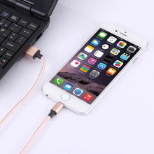 Load image into Gallery viewer, 1m Woven Style Metal Head 58 Cores 8 Pin to USB 2.0 Data / Charger Cable