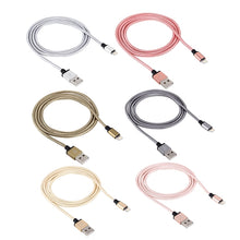 Load image into Gallery viewer, 1m Woven Style Metal Head 58 Cores 8 Pin to USB 2.0 Data / Charger Cable