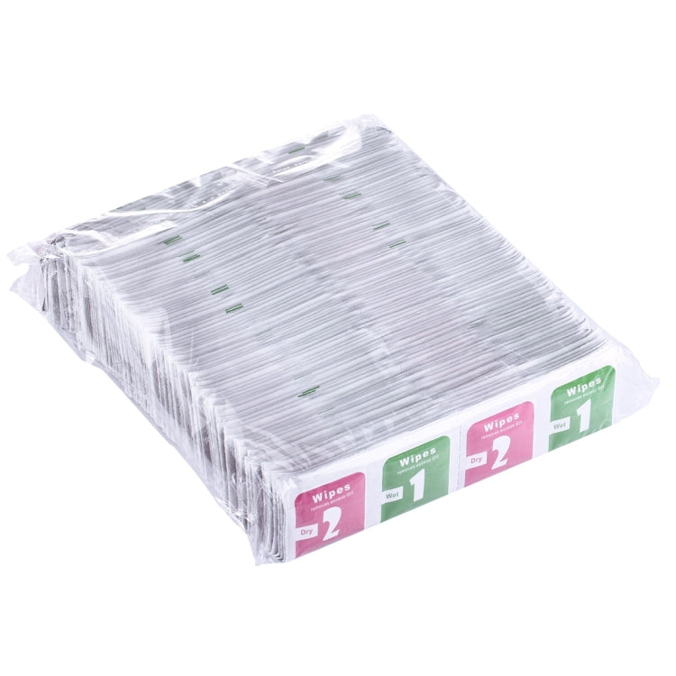 100pcs Dry-Wet Wipes Screen Protectors Accessories Alcohol for Pad Mobile Phone Watch Screen Cleaning Cloth, Size: 3 x 4cm / Piece