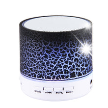 Load image into Gallery viewer, A9 Mini Portable Glare Crack Bluetooth Stereo Speaker with LED Light, Built-in MIC, Support Hands-free Calls &amp; TF Card