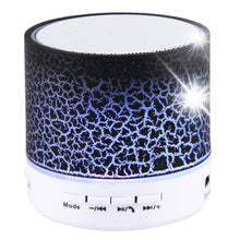 Load image into Gallery viewer, A9 Mini Portable Glare Crack Bluetooth Stereo Speaker with LED Light, Built-in MIC, Support Hands-free Calls &amp; TF Card