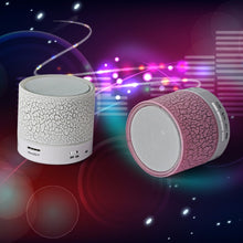 Load image into Gallery viewer, A9 Mini Portable Glare Crack Bluetooth Stereo Speaker with LED Light, Built-in MIC, Support Hands-free Calls &amp; TF Card