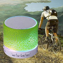 Load image into Gallery viewer, A9 Mini Portable Glare Crack Bluetooth Stereo Speaker with LED Light, Built-in MIC, Support Hands-free Calls &amp; TF Card