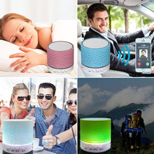Load image into Gallery viewer, A9 Mini Portable Glare Crack Bluetooth Stereo Speaker with LED Light, Built-in MIC, Support Hands-free Calls &amp; TF Card
