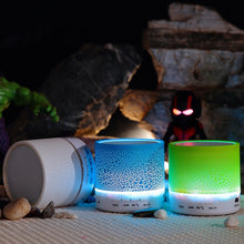 Load image into Gallery viewer, A9 Mini Portable Glare Crack Bluetooth Stereo Speaker with LED Light, Built-in MIC, Support Hands-free Calls &amp; TF Card