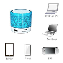 Load image into Gallery viewer, A9 Mini Portable Glare Crack Bluetooth Stereo Speaker with LED Light, Built-in MIC, Support Hands-free Calls &amp; TF Card