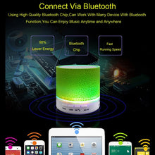 Load image into Gallery viewer, A9 Mini Portable Glare Crack Bluetooth Stereo Speaker with LED Light, Built-in MIC, Support Hands-free Calls &amp; TF Card