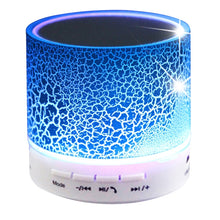 Load image into Gallery viewer, A9 Mini Portable Glare Crack Bluetooth Stereo Speaker with LED Light, Built-in MIC, Support Hands-free Calls &amp; TF Card