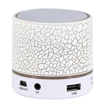 Load image into Gallery viewer, A9 Mini Portable Glare Crack Bluetooth Stereo Speaker with LED Light, Built-in MIC, Support Hands-free Calls &amp; TF Card