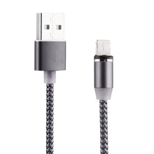 Load image into Gallery viewer, 360 Degree Rotation 8 Pin to USB 2.0 Weave Style Magnetic Charging Cable with LED Indicator, Cable Length: 1m