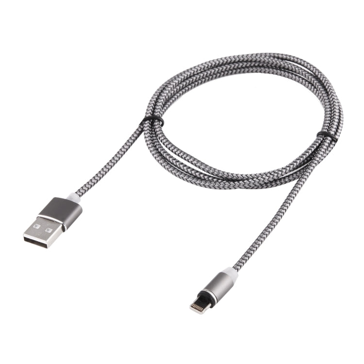 360 Degree Rotation 8 Pin to USB 2.0 Weave Style Magnetic Charging Cable with LED Indicator, Cable Length: 1m