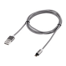 Load image into Gallery viewer, 360 Degree Rotation 8 Pin to USB 2.0 Weave Style Magnetic Charging Cable with LED Indicator, Cable Length: 1m