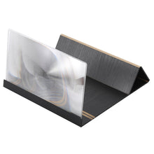 Load image into Gallery viewer, 12.0 inch Universal Foldable Portable Wood + Organic Glass Eyeshield 3D Video Mobile Phone Screen Magnifier Bracket Enlarge with Holder for All Smartphones, Size: 260*190*8mm