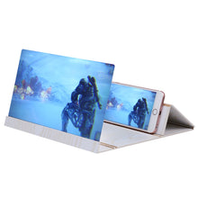 Load image into Gallery viewer, 12.0 inch Universal Foldable Portable Wood + Organic Glass Eyeshield 3D Video Mobile Phone Screen Magnifier Bracket Enlarge with Holder for All Smartphones, Size: 260*190*8mm