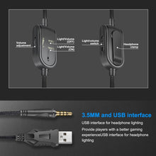Load image into Gallery viewer, ONIKUMA K8 Over Ear Bass Stereo Surround Gaming Headphone with Microphone &amp; LED Lights