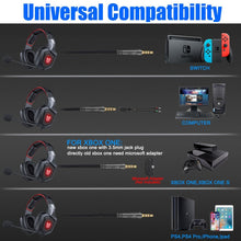 Load image into Gallery viewer, ONIKUMA K8 Over Ear Bass Stereo Surround Gaming Headphone with Microphone &amp; LED Lights