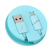 Load image into Gallery viewer, 1m Circular Bobbin Gift Box Style 8 Pin to USB Data Sync Cable with Indicator for iPhone, iPad