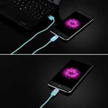 Load image into Gallery viewer, 1m Circular Bobbin Gift Box Style 8 Pin to USB Data Sync Cable with Indicator for iPhone, iPad