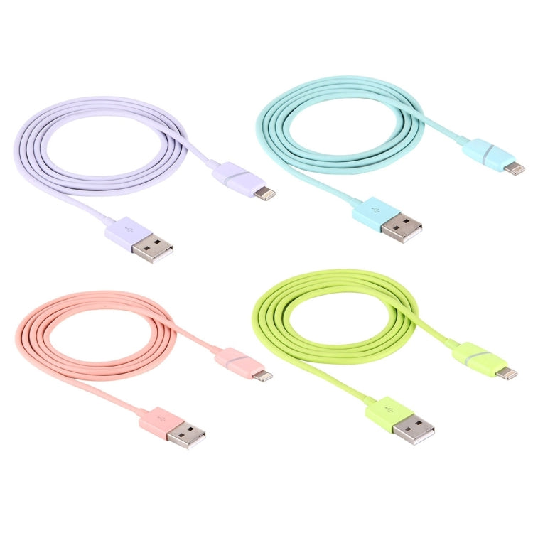 1m Circular Bobbin Gift Box Style 8 Pin to USB Data Sync Cable with Indicator for iPhone, iPad