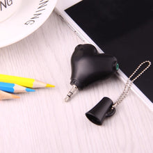 Load image into Gallery viewer, 1 Male to 2 Females 3.5mm Jack Plug Multi-function Heart Shaped Earphone Audio Video Splitter Adapter with Key Chain for iPhone, iPad, iPod, Samsung, Xiaomi, HTC and Other 3.5 mm Audio Interface Electronic Digital Products