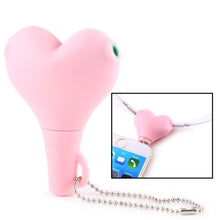Load image into Gallery viewer, 1 Male to 2 Females 3.5mm Jack Plug Multi-function Heart Shaped Earphone Audio Video Splitter Adapter with Key Chain for iPhone, iPad, iPod, Samsung, Xiaomi, HTC and Other 3.5 mm Audio Interface Electronic Digital Products