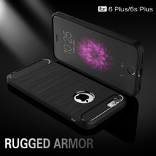 Load image into Gallery viewer, For iPhone 6 Plus &amp; 6s Plus Brushed Texture Fiber TPU Rugged Armor Protective Case