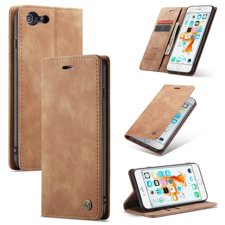 CaseMe-013 Multifunctional Retro Frosted Horizontal Flip Leather Case for iPhone 6 Plus / 6s Plus, with Card Slot & Holder & Wallet