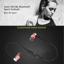 Load image into Gallery viewer, AWEI A921BL Wireless Sport Magnetic Bluetooth Earphone with Wire Control + Mic